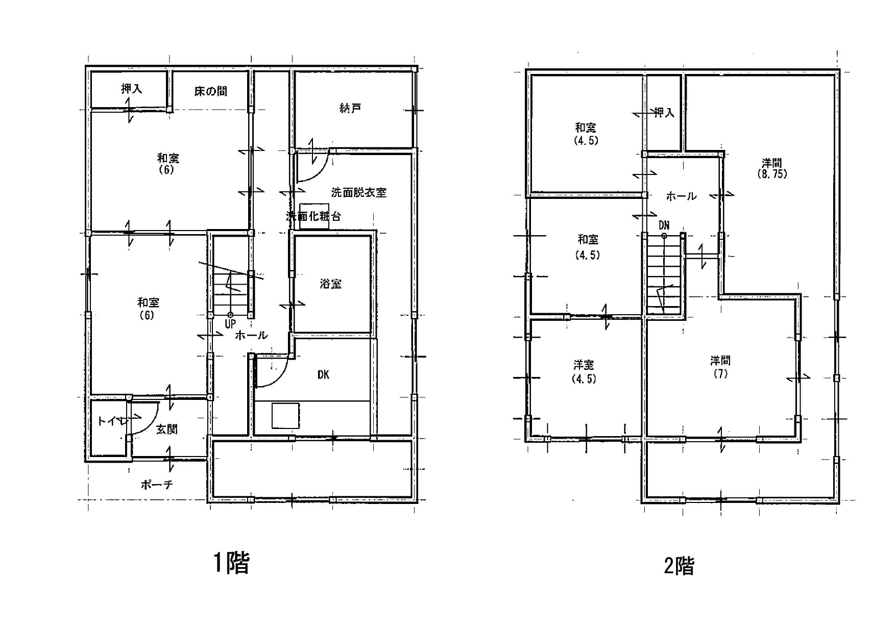 金沢市桜町　戸建の図面です